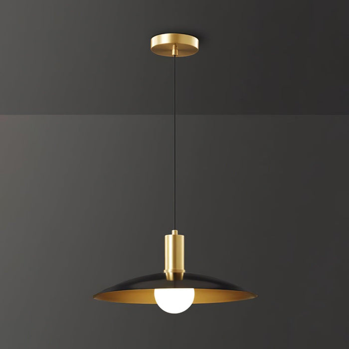 Brass Flared Pendant Lamp-DWHOME