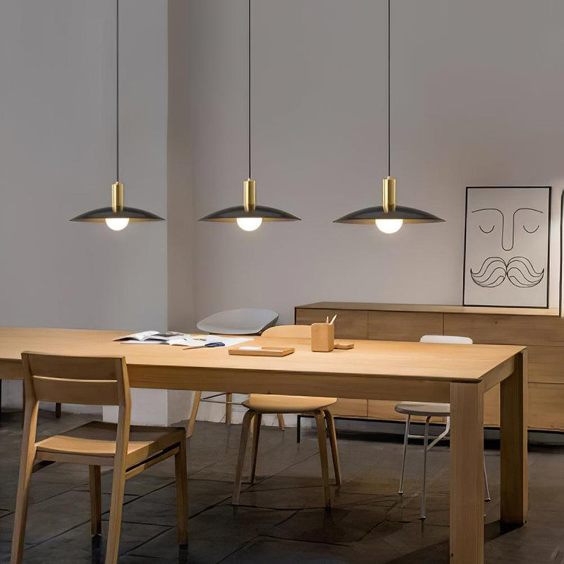 Brass Flared Pendant Lamp-DWHOME