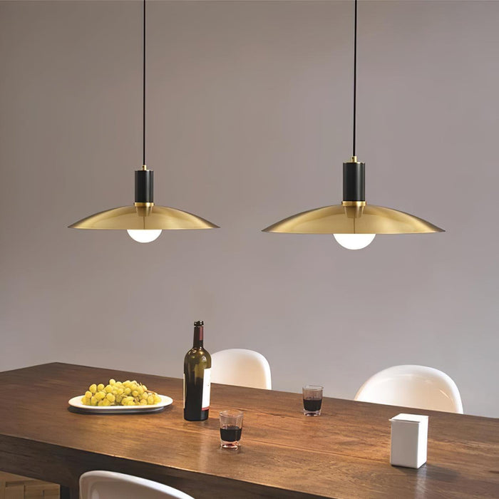 Brass Flared Pendant Lamp-DWHOME