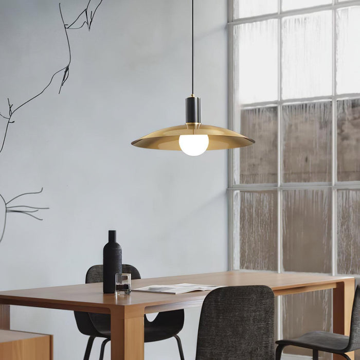 Brass Flared Pendant Lamp-DWHOME
