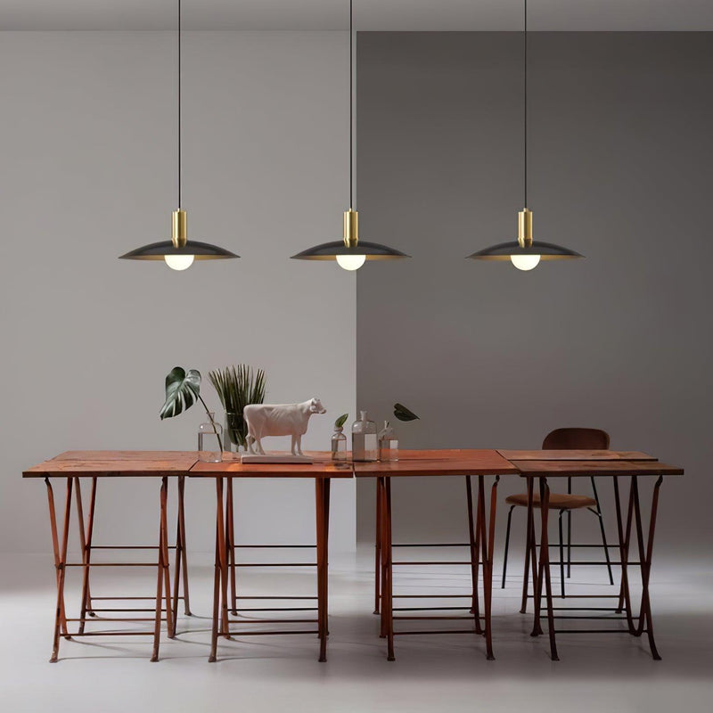 Brass Flared Pendant Lamp-DWHOME