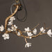 Brass Flower Branch Chandelier.