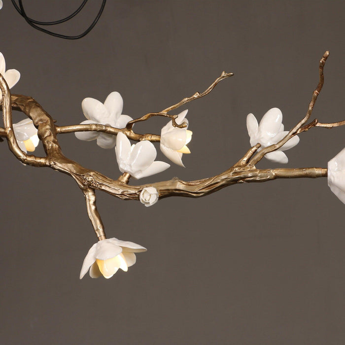 Brass Flower Branch Chandelier - DWHOME