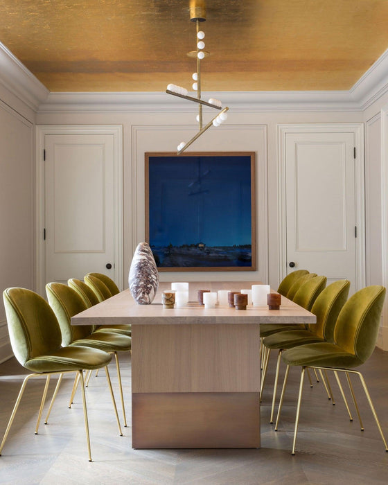 Brass Glass Drop Chandelier-DWHOME