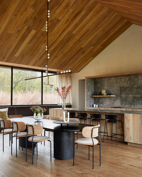 Brass Glass Drop Chandelier-DWHOME
