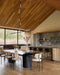Brass Glass Drop Chandelier-DWHOME