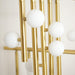 Brass Glass Drop Chandelier-DWHOME