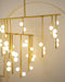 Brass Glass Drop Chandelier-DWHOME