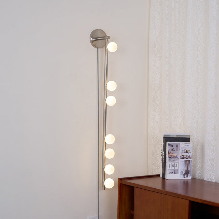 Brass Glass Tube Plug-in Wall Lamp