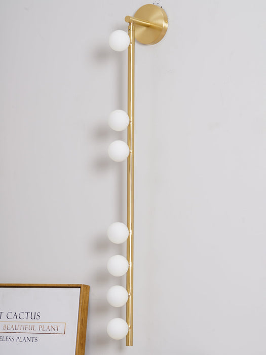 Brass Glass Tube Wall Lamp - Vakkerlight