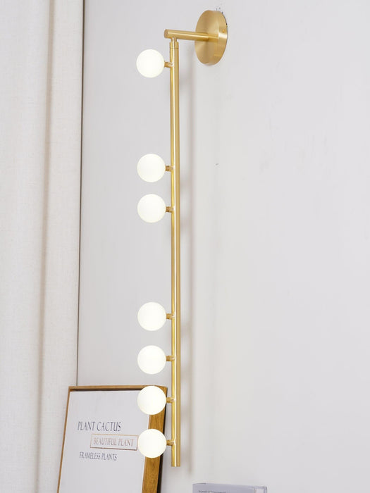 Brass Glass Tube Wall Lamp - DWHOME