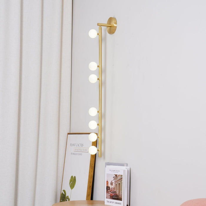 Brass Glass Tube Wall Lamp - DWHOME