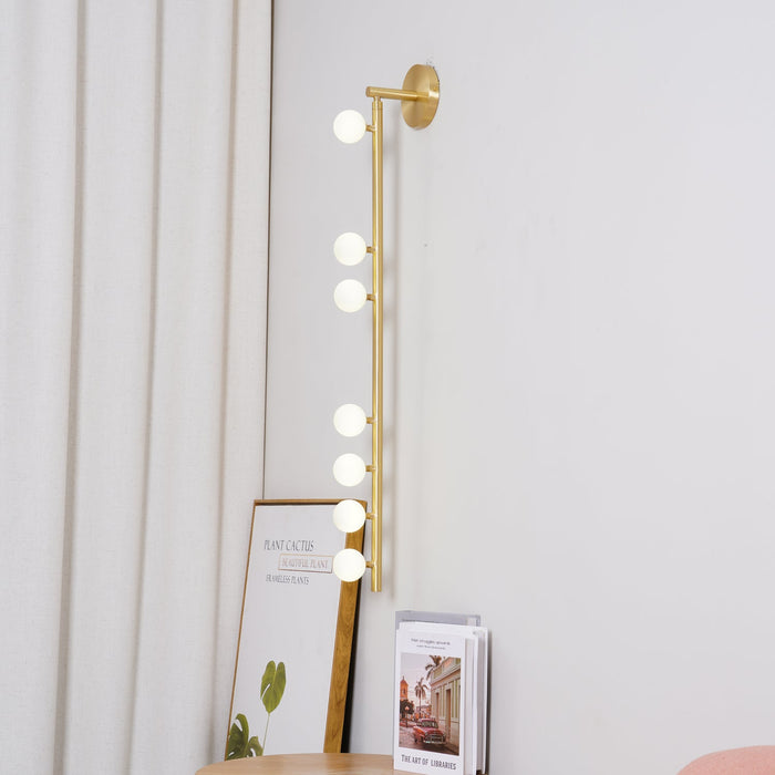 Brass Glass Tube Wall Lamp - Vakkerlight