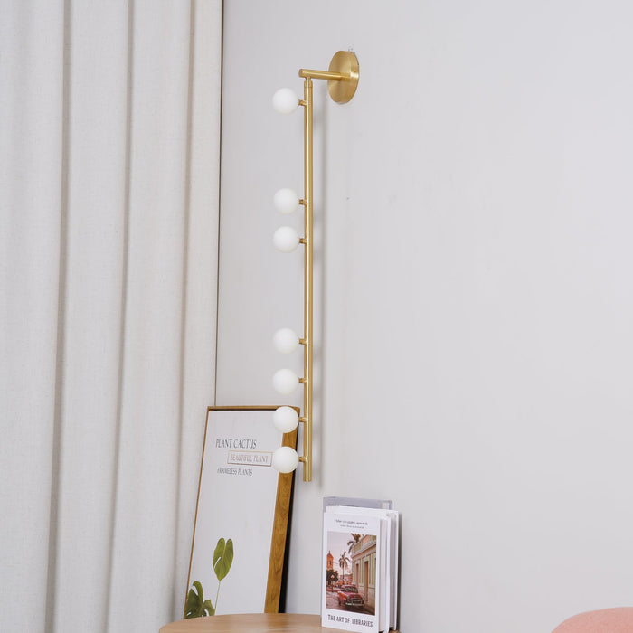 Brass Glass Tube Wall Lamp - Vakkerlight