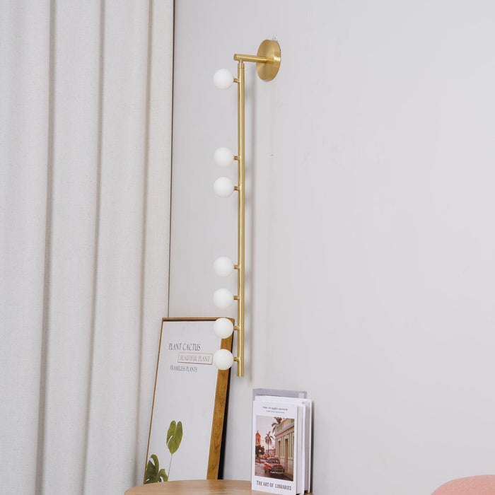 Brass Glass Tube Wall Lamp - DWHOME