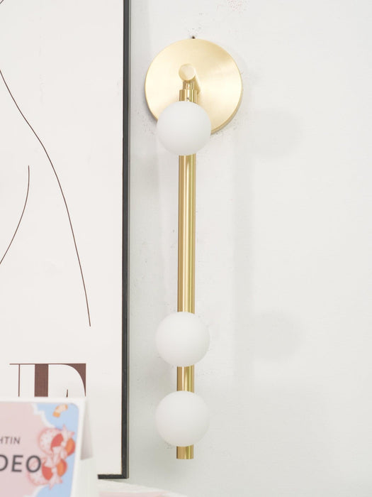 Brass Glass Tube Wall Lamp - DWHOME