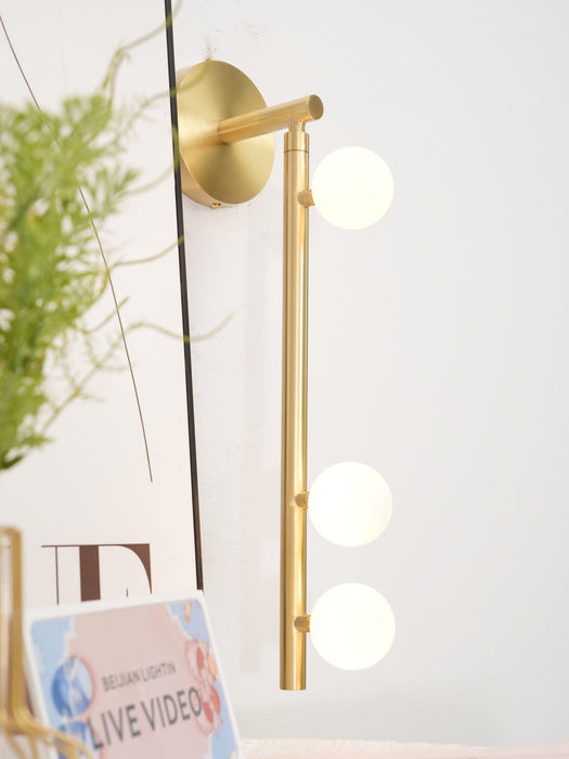 Brass Glass Tube Wall Lamp - DWHOME