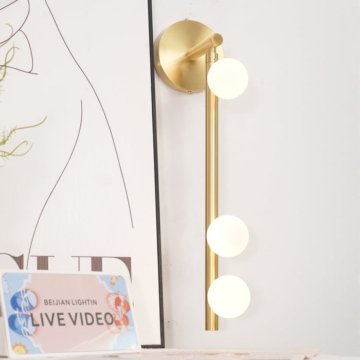 Brass Glass Tube Wall Lamp - Vakkerlight