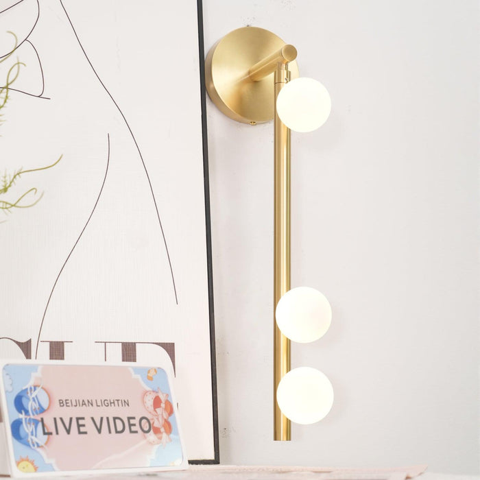 Brass Glass Tube Wall Lamp - DWHOME