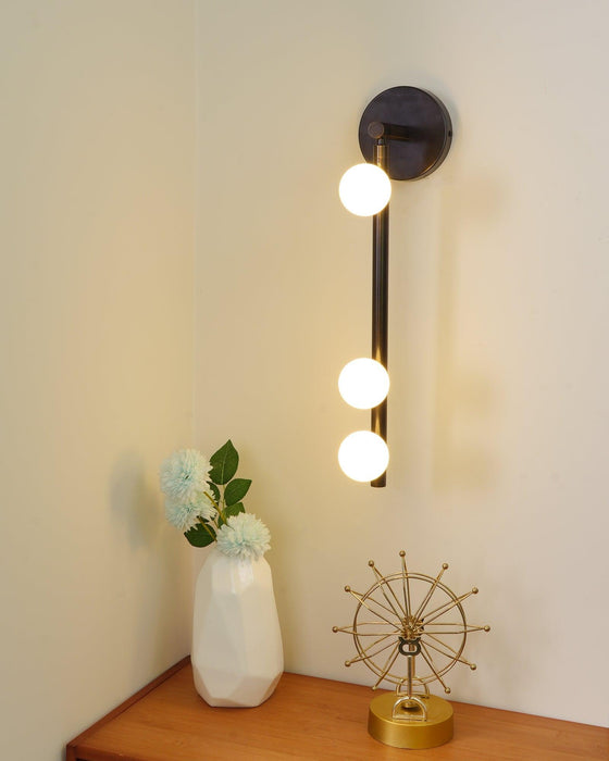 Brass Glass Tube Wall Lamp - DWHOME