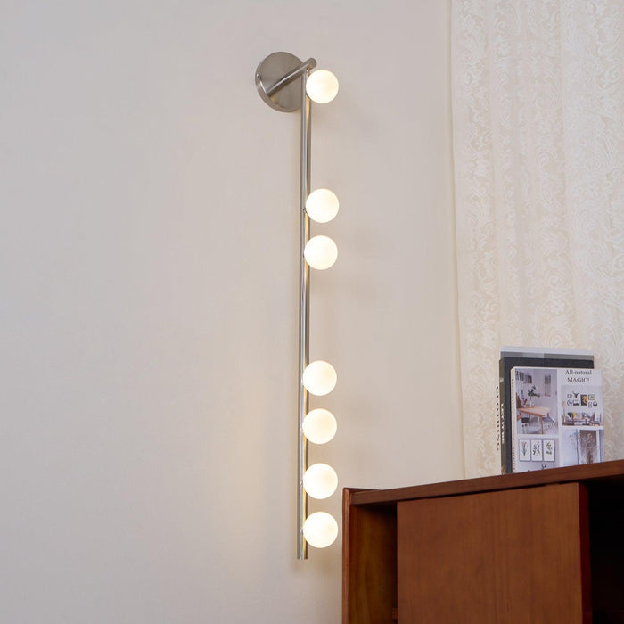 Brass Glass Tube Plug-in Wall Lamp - DWHOME