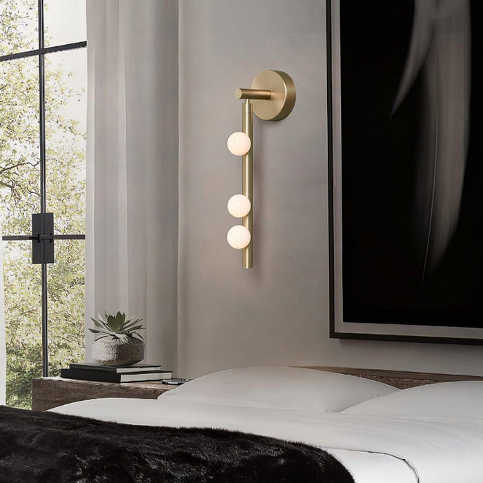 Brass Glass Tube Wall Lamp - DWHOME