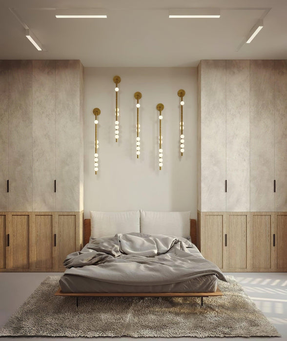 Brass Glass Tube Wall Lamp - DWHOME