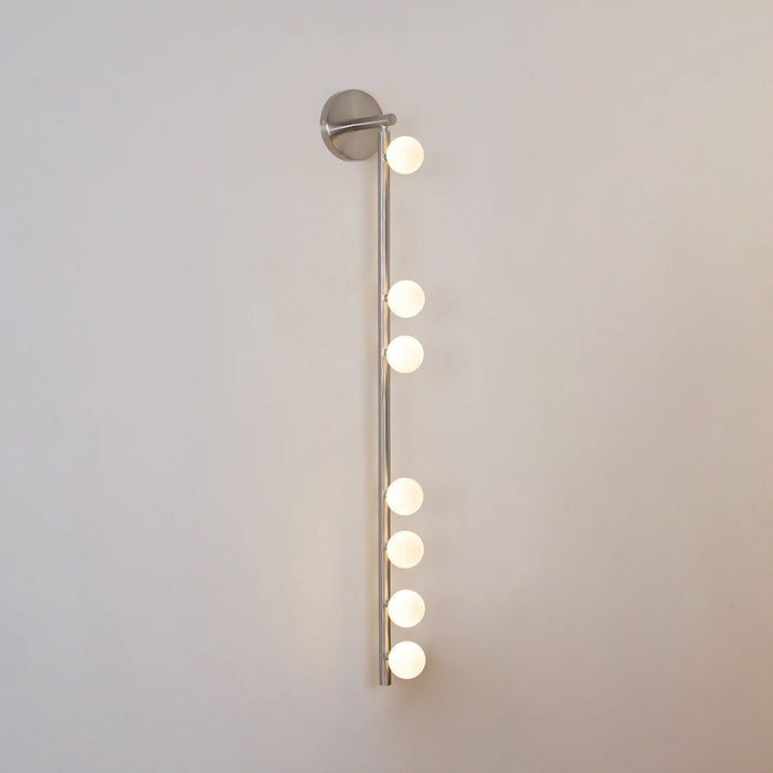 Brass Glass Tube Plug-in Wall Lamp