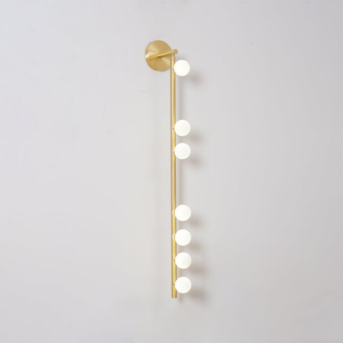 Brass Glass Tube Plug-in Wall Lamp