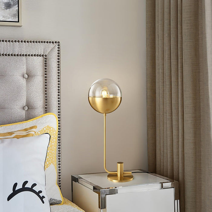 Brass Globular Table Lamp-DWHOME