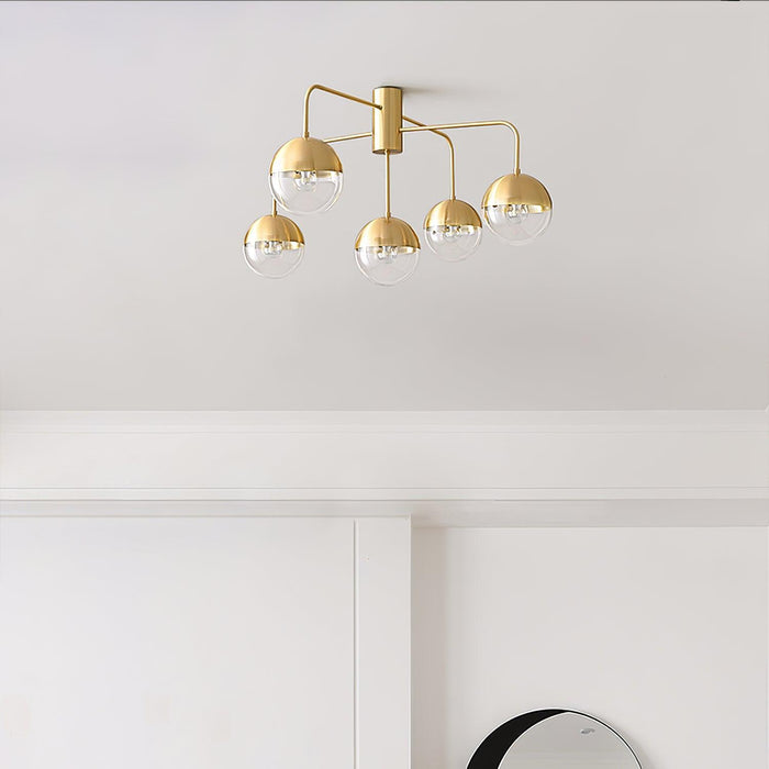 Brass Globulars Ceiling Lamp-DWHOME