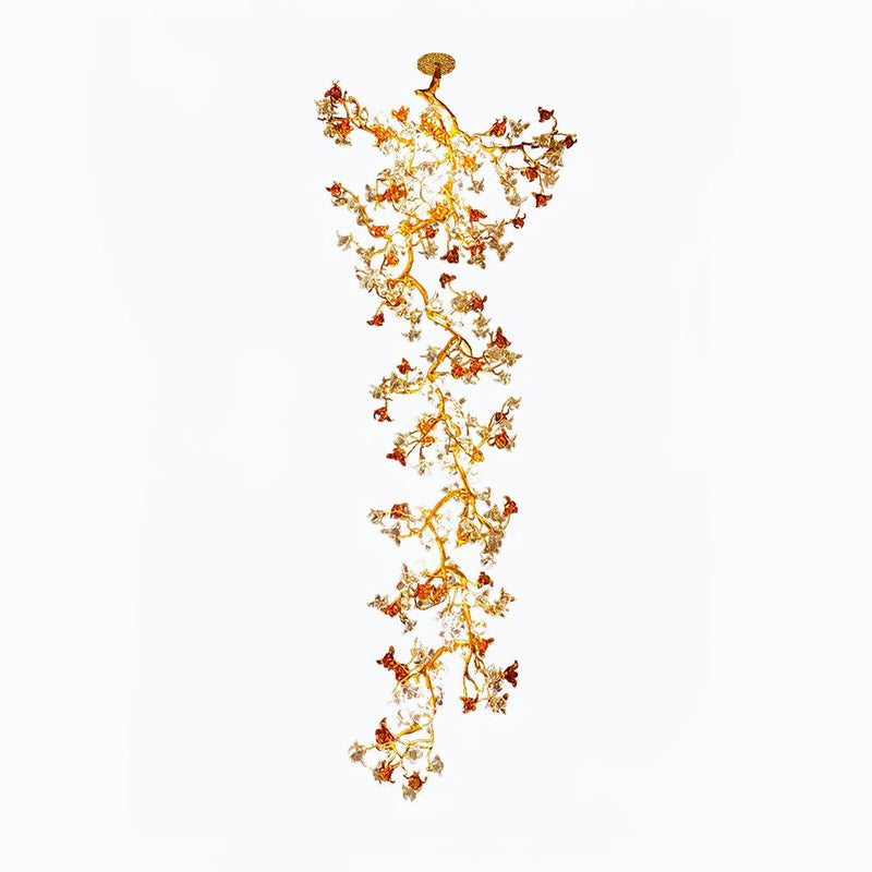 Brass Maple Branch Chandelier-DWHOME
