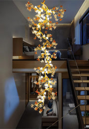 Brass Maple Branch Chandelier-DWHOME