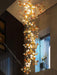 Brass Maple Branch Chandelier.