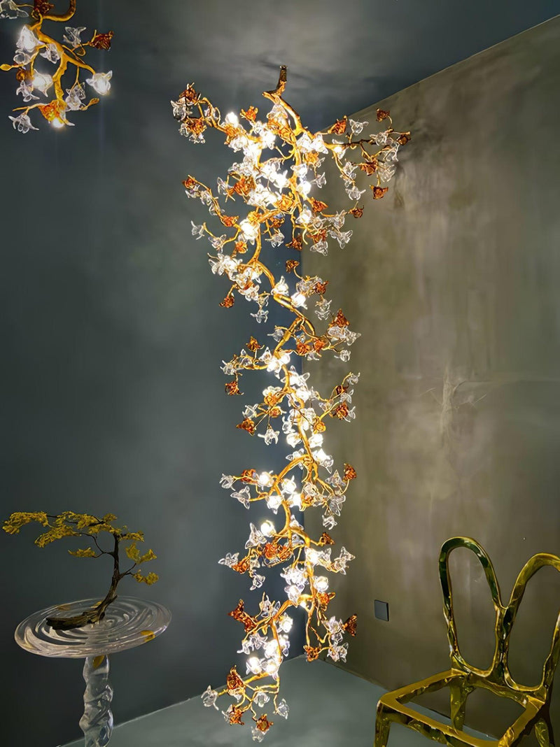 Brass Maple Branch Chandelier-DWHOME