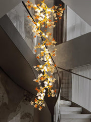 Brass Maple Branch Chandelier-DWHOME