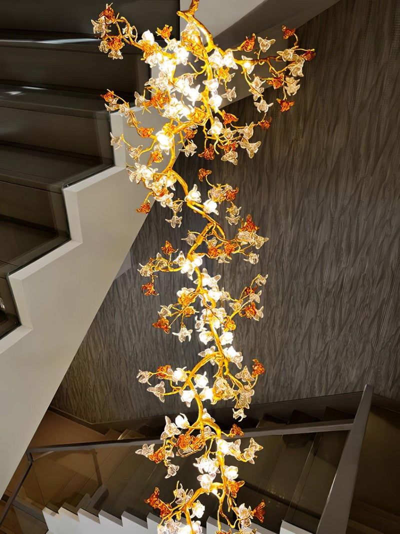 Brass Maple Branch Chandelier-DWHOME