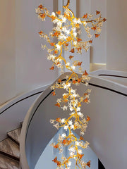 Brass Maple Branch Chandelier-DWHOME