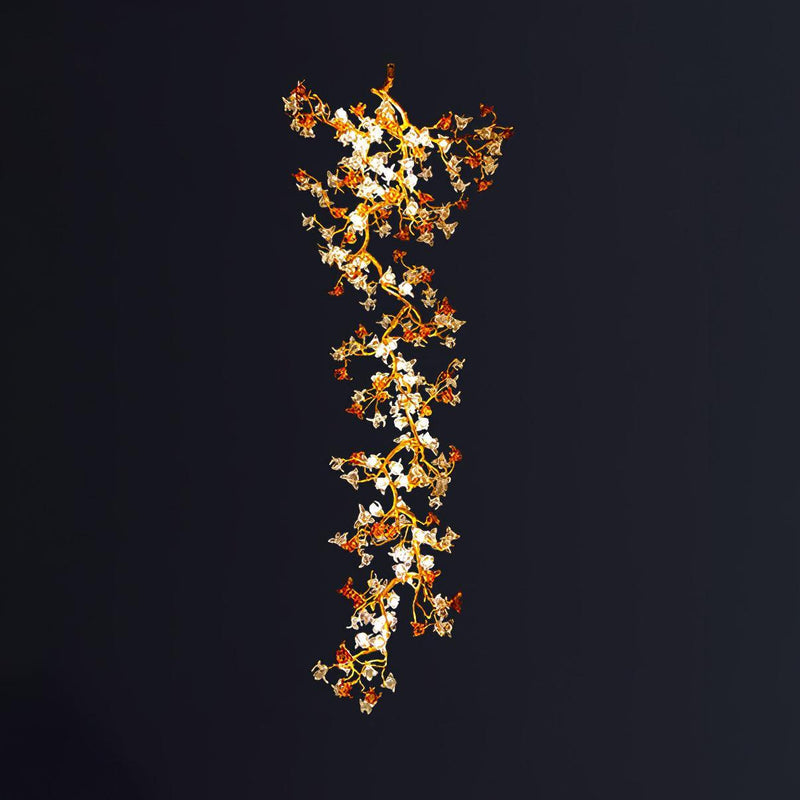 Brass Maple Branch Chandelier-DWHOME