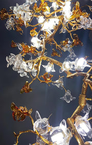 Brass Maple Branch Chandelier-DWHOME
