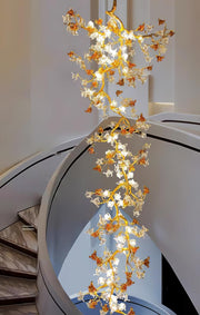 Brass Maple Branch Chandelier-DWHOME