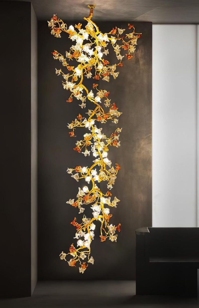 Brass Maple Branch Chandelier-DWHOME