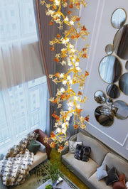 Brass Maple Branch Chandelier-DWHOME