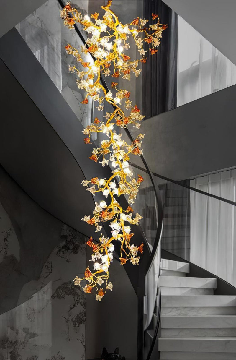 Brass Maple Branch Chandelier-DWHOME