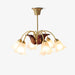 Brass Pastoral Flower Chandelier.