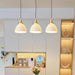 Brass Pleated Ceramic Pendant Lamp.