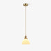 Brass Pleated Ceramic Pendant Lamp - Vakkerlight