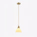 Brass Pleated Ceramic Pendant Lamp - Vakkerlight