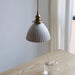 Brass Pleated Ceramic Pendant Lamp-DWHOME