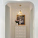 Brass Pleated Ceramic Pendant Lamp-DWHOME